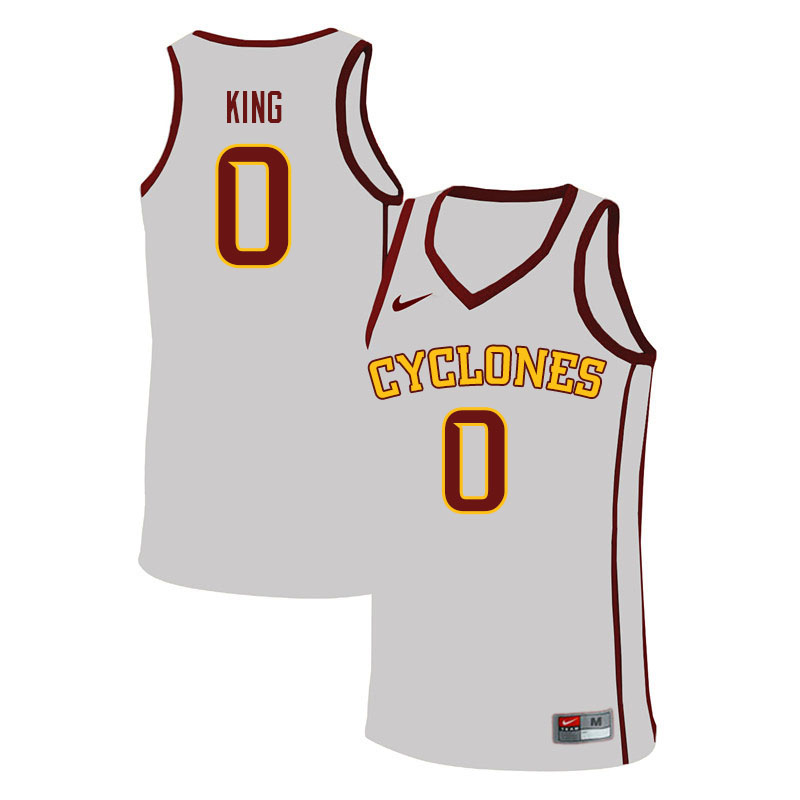 Men #0 Tre King Iowa State Cyclones College Basketball Jerseys Sale-White